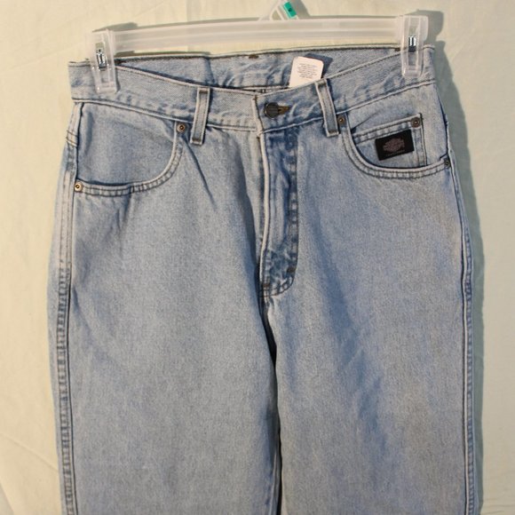Women's Official Harley Davidson Jeans Light Blue 30/34 Relaxed Fit - Picture 1 of 5